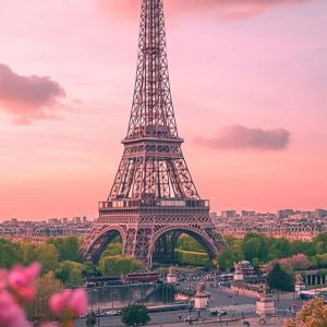 Pocket Calendar 2025-2026: Two-Year Monthly Planner for Purse, 24 Months from January 2025 to December 2026 with Inspirational Quotes | Eiffel Tower in Paris France Cover