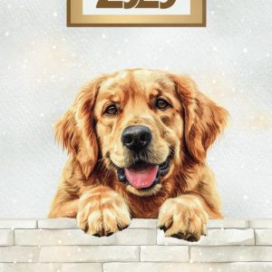 Daily & Weekly Diary 2025: English Cream Yellow Golden Retriever Week To View Organiser, To Do List & Month Planner, Pawsome For Pet Owners & Dog Lovers