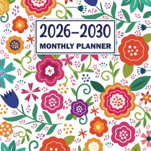 2026-2030 Monthly Planner: Two Pages Per Month 5-Year Schedule Organizer From January 2026 to December 2030