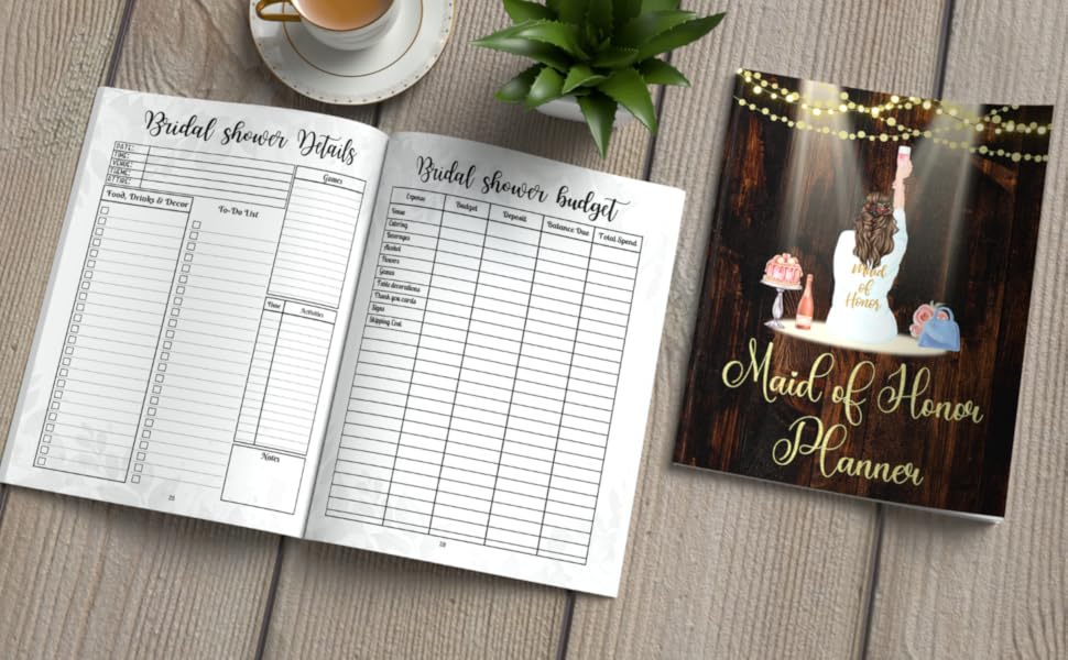 Rustic Maid of Honor Planner and Organizer