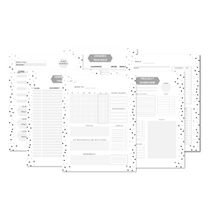 Six sample pages from book interior