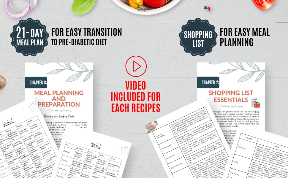 PRE-DIABETIC COOKBOOK AND MEAL PLANS