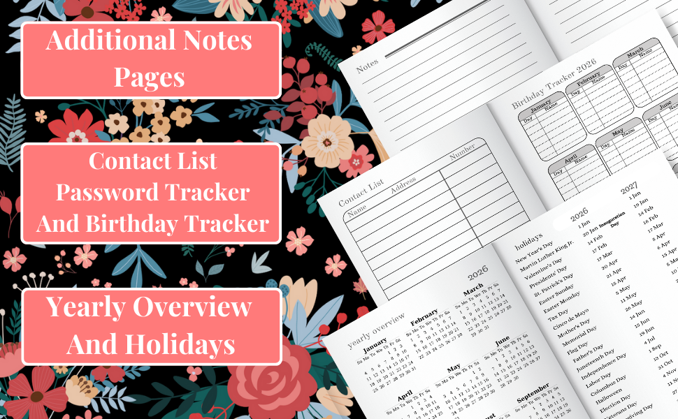 Pocket Calendar 2026-2027 for Purse