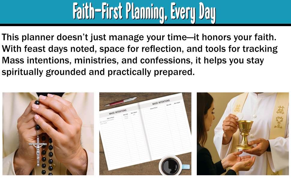 Faith planning planner Mass ministries confessions