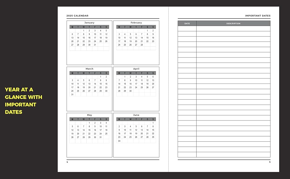 year at a glance cycling outline