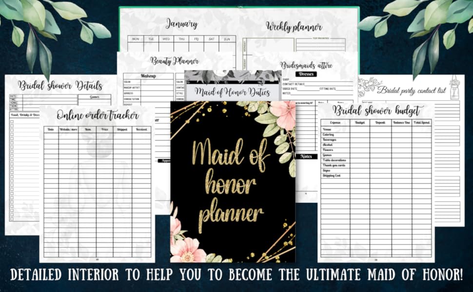 Maid and Matron of Honour Planner