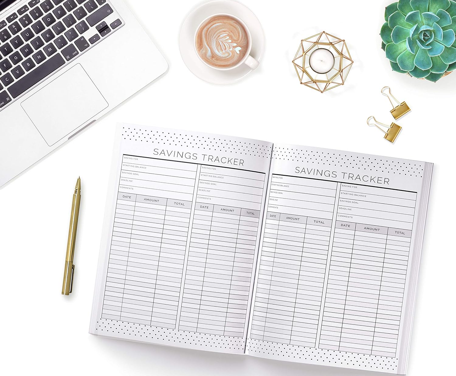 Budget Planner: Weekly and Monthly Financial Organizer | Savings - Bills - Debt Tracker | Teal Pink White Stripes (January-December 2020) - Image 4
