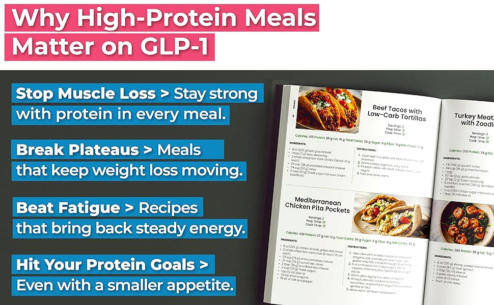 the glp-1 high protein cookbook for weight loss