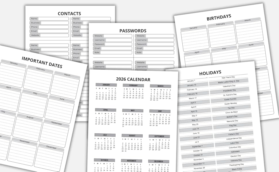 2026-2027 Monthly Planner interior