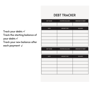 Debt Tracker Page