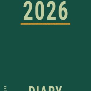 A4 2026 Diary Day a Page: Planner Day per Page Green , Dated from January to December for Business and Personal Time Management