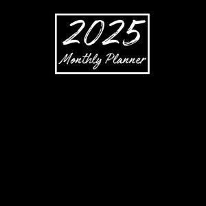 2025 Monthly Planner: Small Size 5x8 Inches | One Year Calendar Schedule Organizer (12 Months from January to December) with Holidays | Black Cover