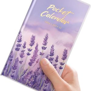 Pocket Calendar 2026-2027 for Purse,Small Pocket Planner 2026-2027 for Purse 3.5×6.5In,24 Month Organizer from Jan 2026- December 2027 Mini Planner with Pvc Cover for Organizing & Planning