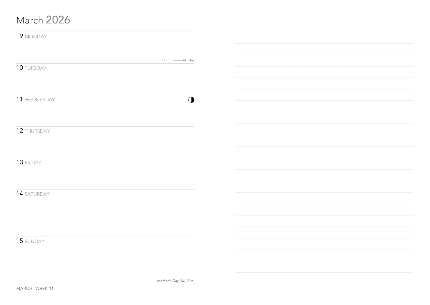 Jade Mosinski: Botanical Bee 2026 Luxury Diary Planner - Page to View with Notes - Image 3