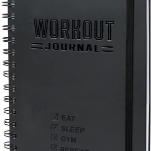 Nextnoid Hardcover Fitness Journal Workout Planner for Men & Women - A5(5.7" x 8.3") Sturdy Workout Log Book to Track Gym & Home Workouts