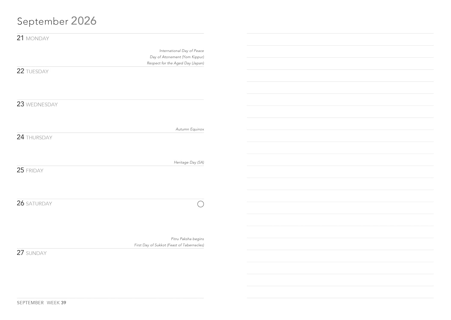 Jade Mosinski: Botanical Bee 2026 Luxury Diary Planner - Page to View with Notes - Image 4