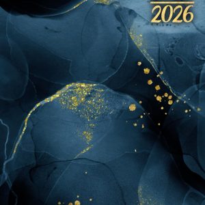 Agenda 2025 2026: Encre Bleue & Or | Semainier (1 semaine sur 2 pages) | Format de poche - A6 | 10x15 cm | Planning hebdomadaire vertical | Août 2025 ... & horaires | Rendez-vous (French Edition)