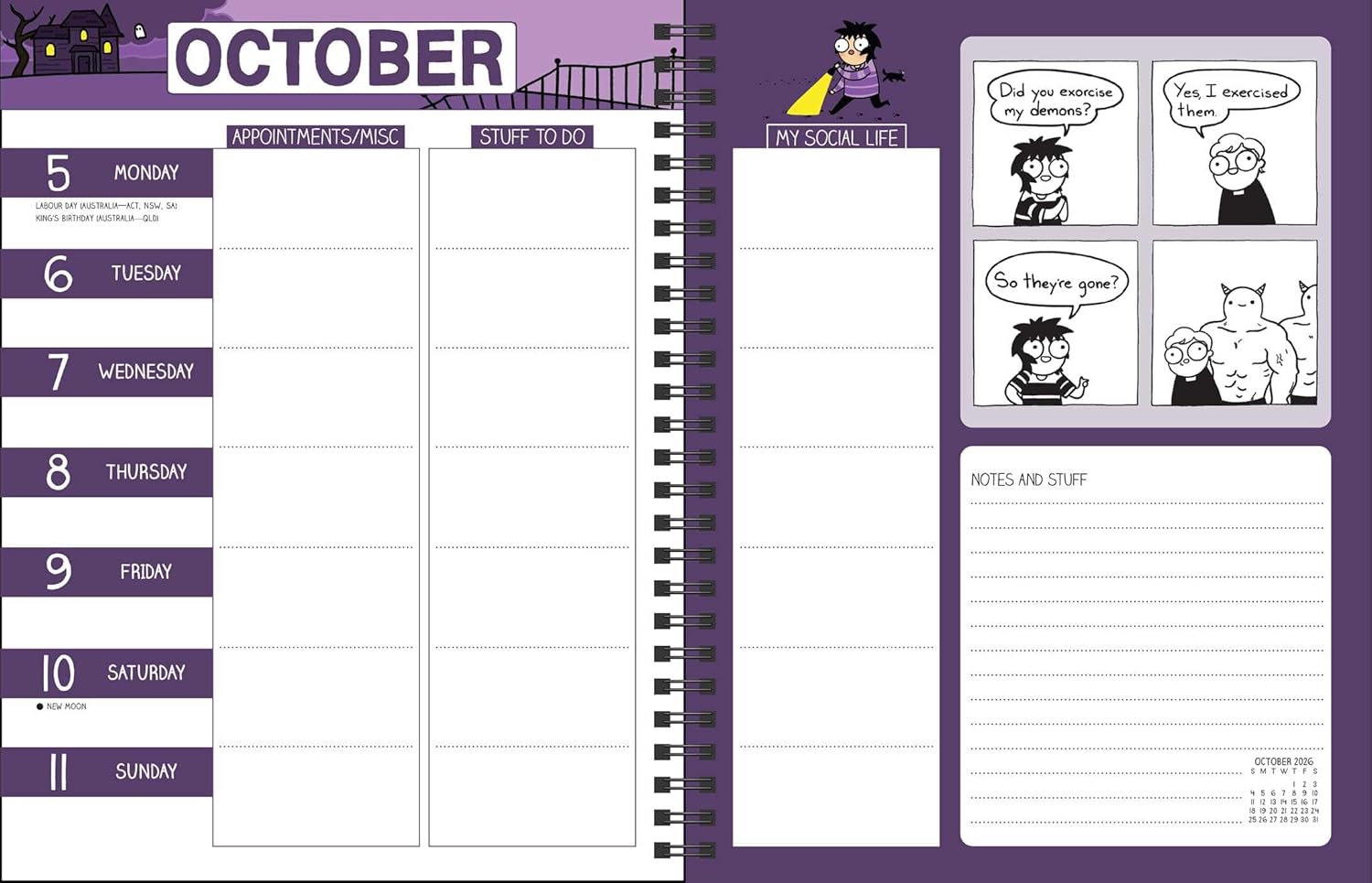 Sarah's Scribbles 12-Month 2026 Monthly/Weekly Planner Calendar - Image 6