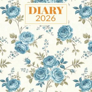2026 Diary a5 Week to View: from January to December 2026, Flower Cover.