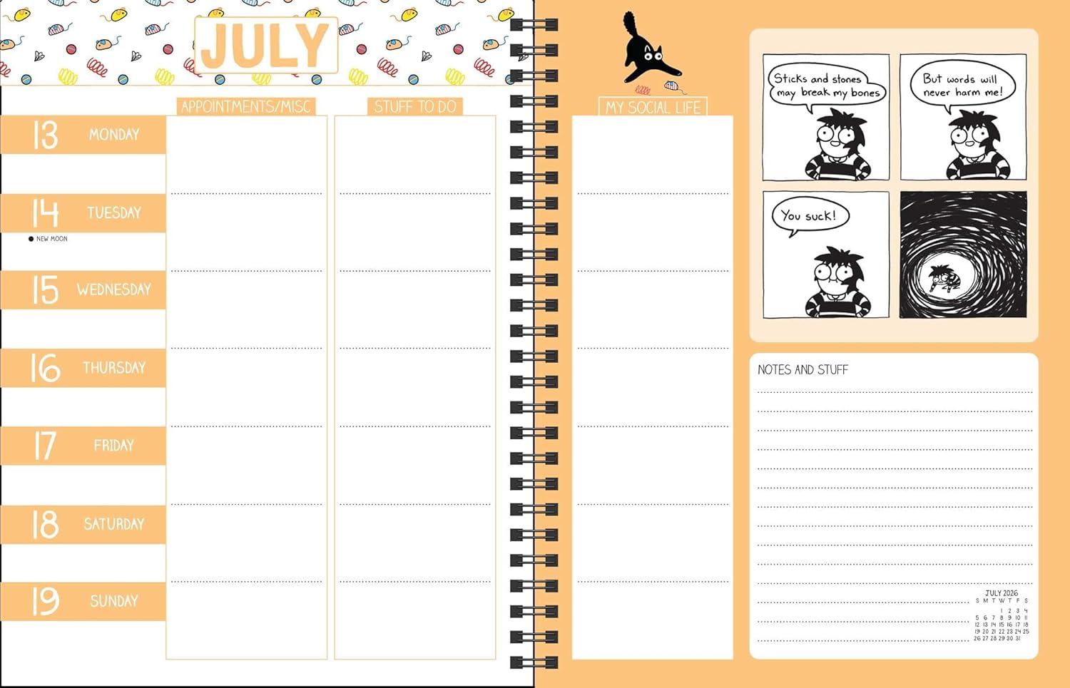 Sarah's Scribbles 12-Month 2026 Monthly/Weekly Planner Calendar - Image 5