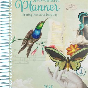 2026 Jesus-Centered Christian Planner: Hearing From Jesus Every Day, Weekly and Monthly Planner, 7.5” x 10.5”, 80 lb. paper, Hardcover, ... Bible Reading Plan, Sticker Sheets, Bookmark