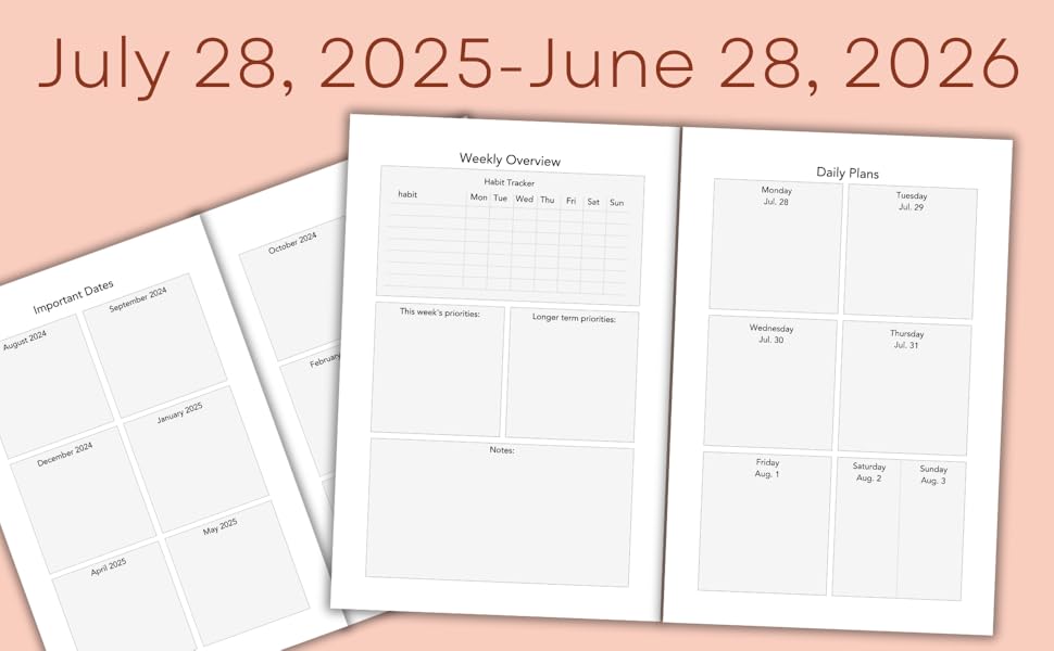view of inside pages for student planner