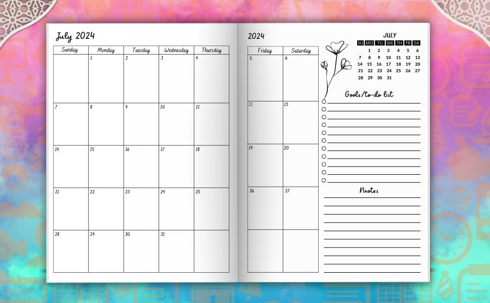 2024-2025 academic planner weekly and monthly
