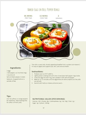 Baked Eggs in Bell Pepper Rings Recipe Page
