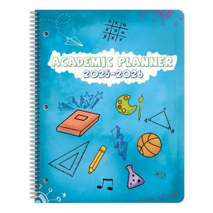 Dated Elementary Student Planner 2025-2026 Academic School Year, Large (8.5" by 11") Matrix Style Datebook with Create Cover