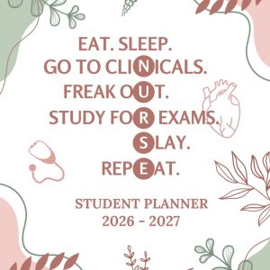 Funny Nursing Student Planner 2026-2027: Two Year Large Organizer and Schedule Large Print 8.5x11 Inches | Nursing School Future Nurse Gifts