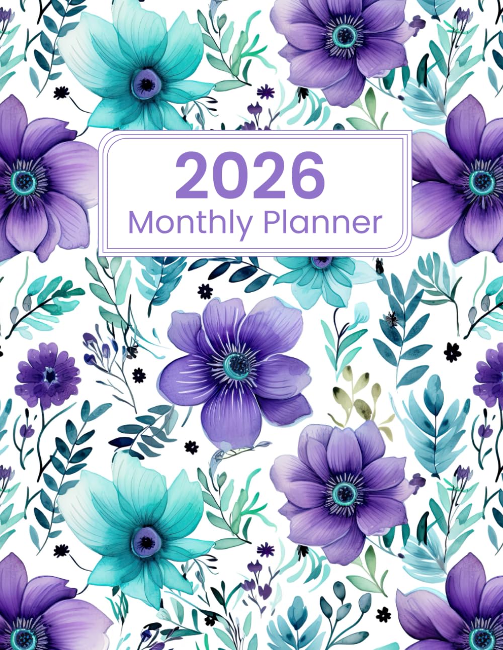 2026 Monthly Planner: One-Year Organizer for Goals, Tasks & Habits