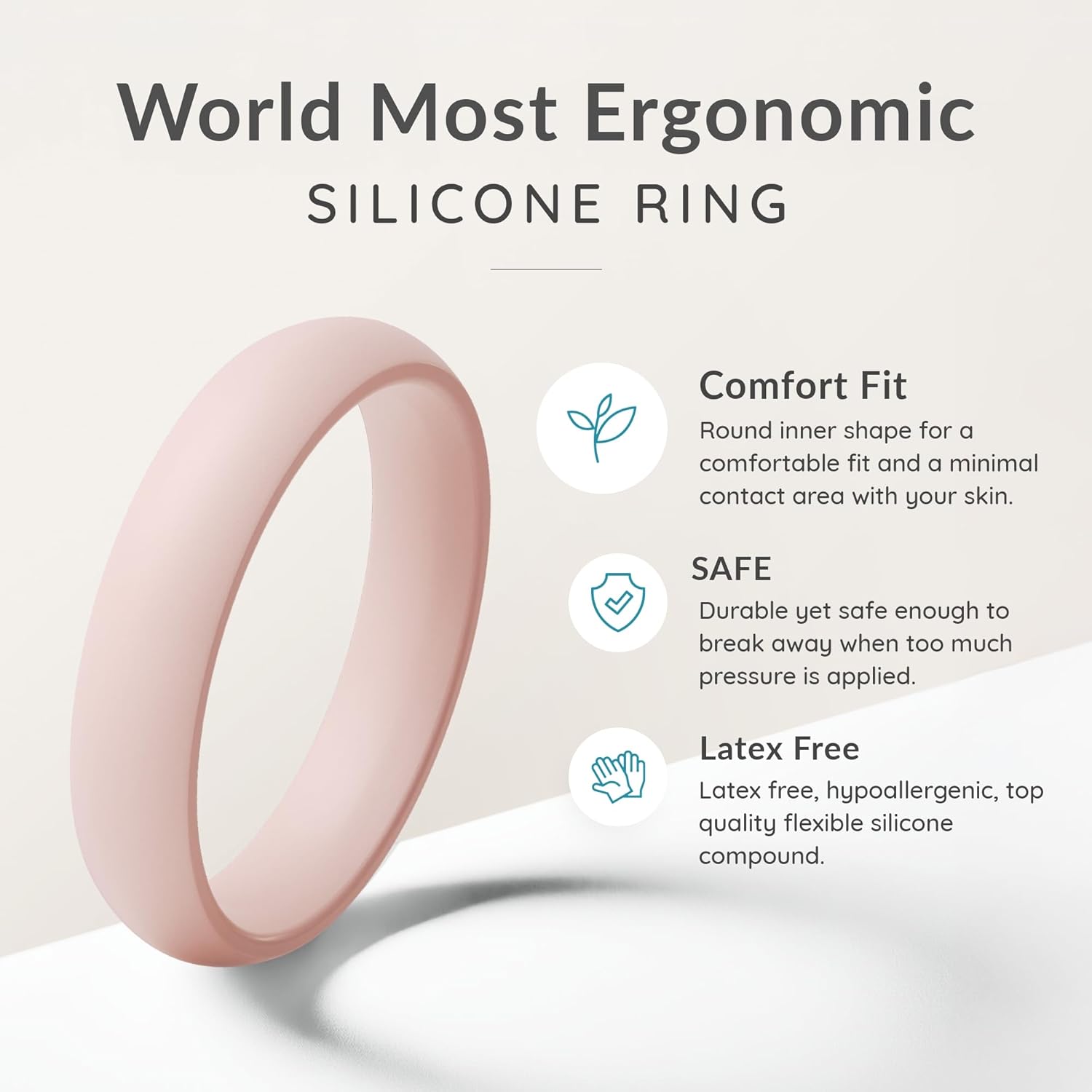 ThunderFit Silicone Anniversary Rings for Women, 5.5mm Wide, 2mm Thick, Wedding Rubber Bands, Variety Multipack 1-12 - Image 5