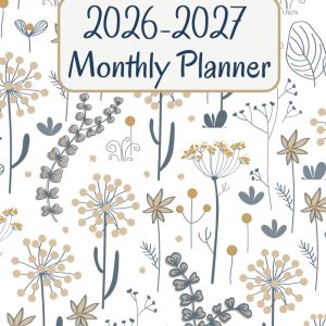 2026-2027 Monthly Planner: Small Size 5x7 Inches