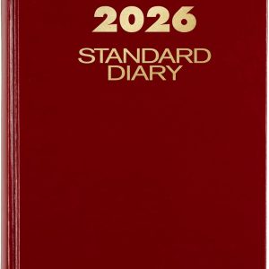 AT-A-GLANCE 2026 Diary, Standard Diary, Daily, 5-3/4" x 8-1/4", Small, 12-Month, Hardcover, Red (SD3891326)