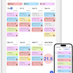 Digital Calendar, 21.5 Inch Smart Wall Calendar & 2026 Planner & Chore Chart, Gifts for Women Men, Christmas Gifts for Mom Dad, Touchscreen Interactive Display, Wall Mount