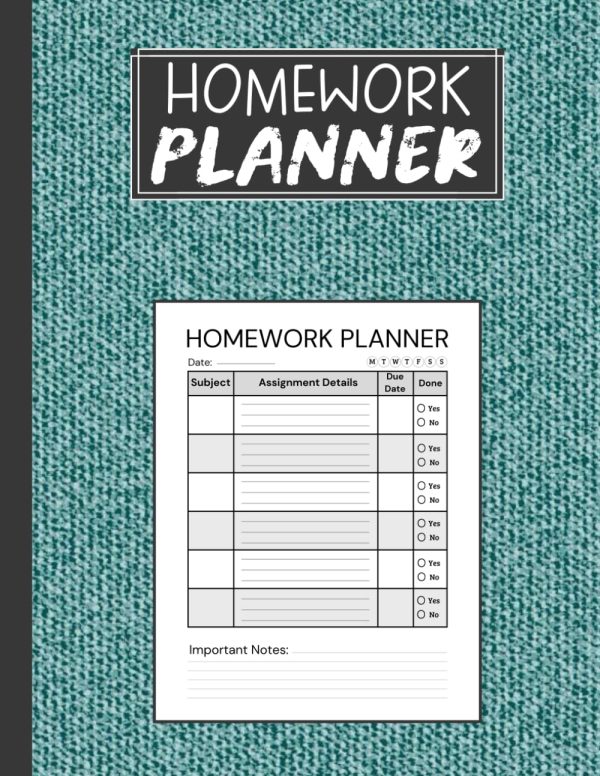 HOMEWORK PLANNER: Assignment Tracker For Elementary, Middle and High ...