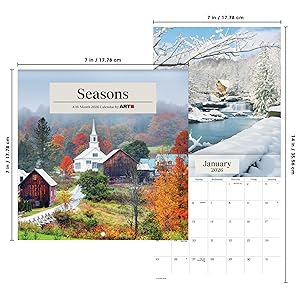 wall calendars 2025-2026 small calendar planner gifts for men women room decor gift