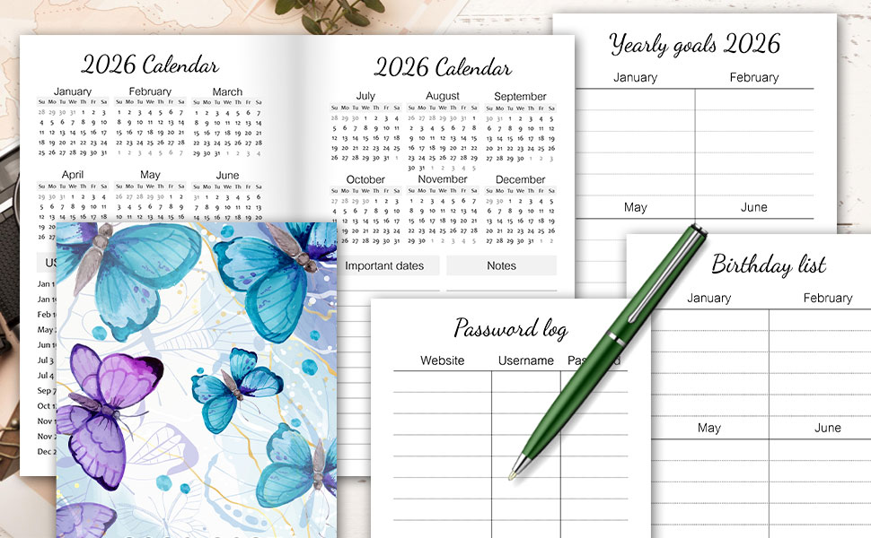 2 year calendar 2026-2027 monthly planner