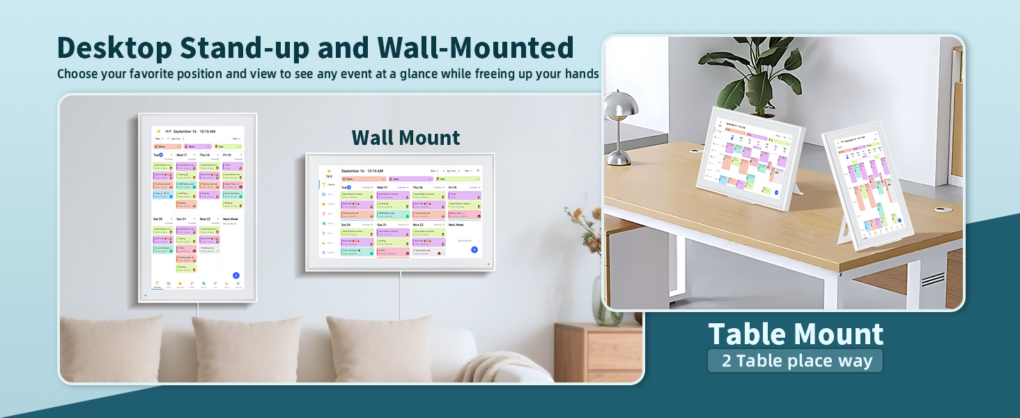 digital calendar wall touch screen
