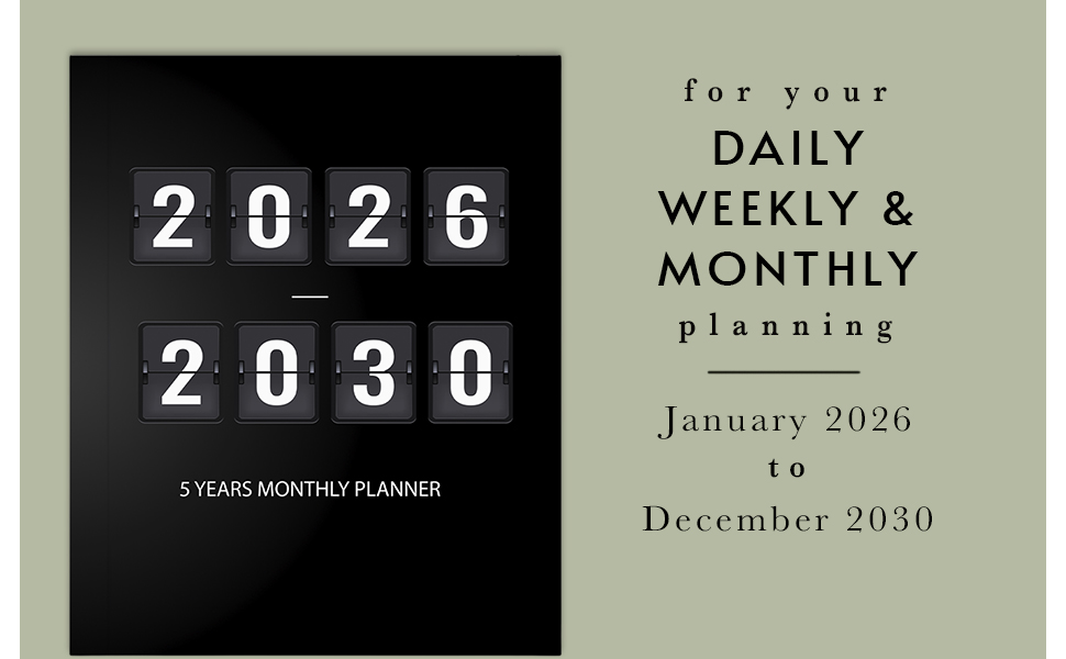 Five Year Planner 2026 to 2030_black 