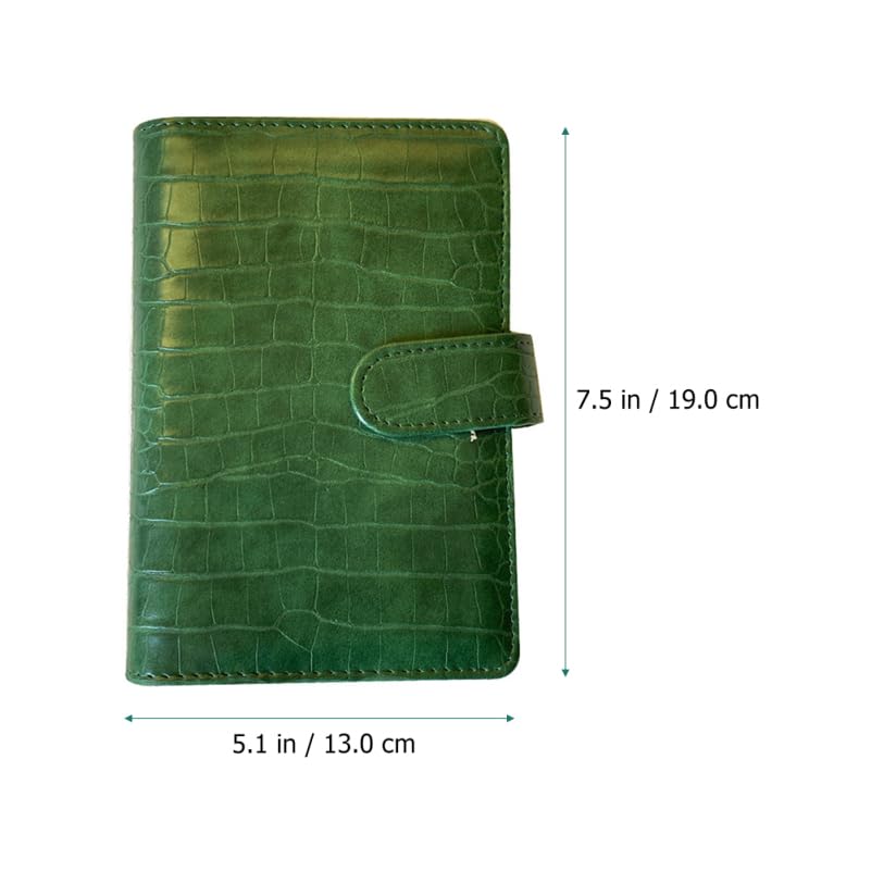 Parliky A6 Crocodile Texture Binder Notebook Portable Loose Leaf Journal Cover 6 Rings Cash Budget Planner for Office and School - Image 7
