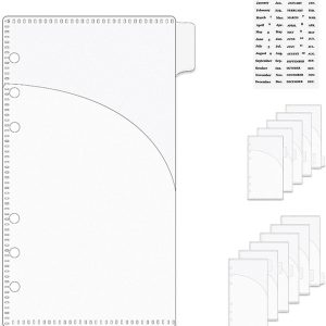 NatSumeBasics 12 A6 Cash Envelopes Frosted 0.3mm PP A6 Binder Pocket Dividers with Label Sticker for 6 Ring Budgeting Planner Inserts Supplies Accessories (12 Frosted)