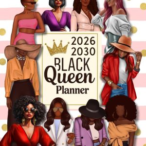 2026-2030 Black Girl Planner: Schedule Organizer From January 2026 to December 2030 (60 Months) with Holidays