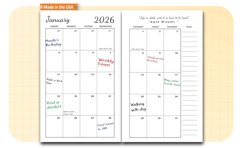 Pocket Calendar 2026-2027