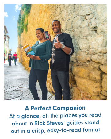 tourists reading rick steves