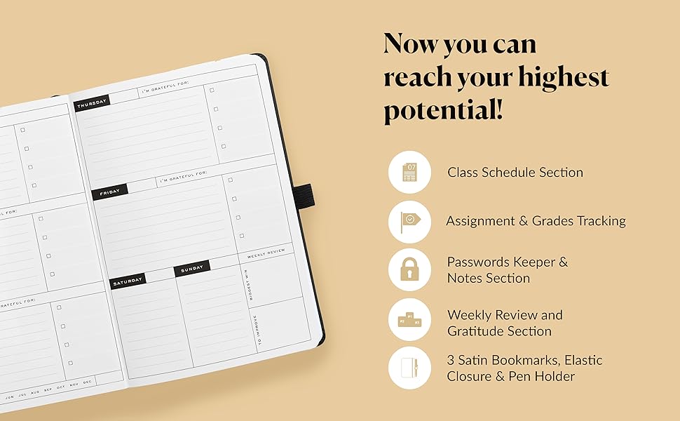 academic planner organizer agenda