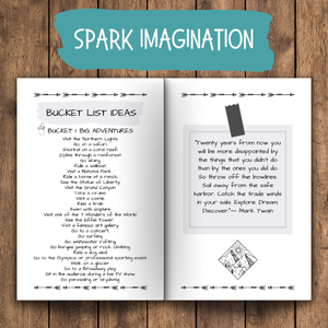 bucket list planner keepsake journal prompt guided