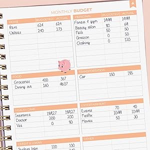 Monthly Budget page