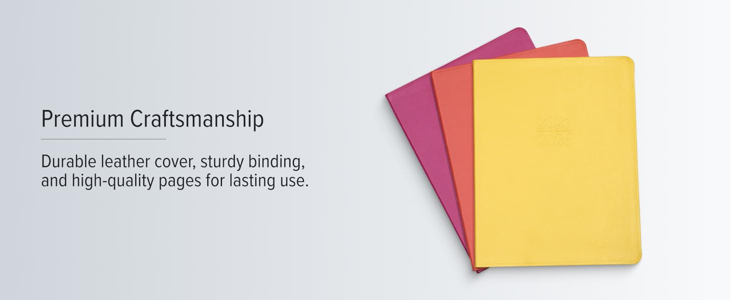 Gallery Leather Academic Planner 2026, Teacher and Student Weekly Monthly Planner