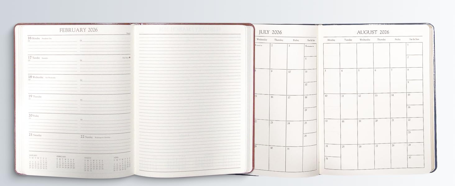Gallery Leather Academic Planner 2026, Teacher and Student Weekly Monthly Planner